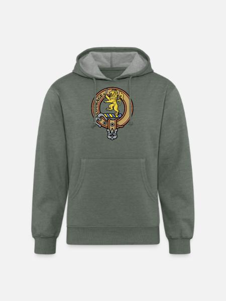 Clan Cumming Crest - Unisex Organic Hoodie - heather military green
