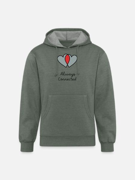 Always Connected - Unisex Organic Hoodie - heather military green