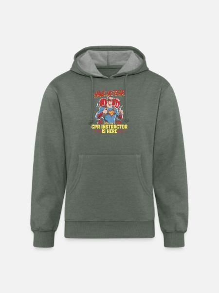 CPR Instructor Paramedic - Unisex Organic Hoodie - heather military green