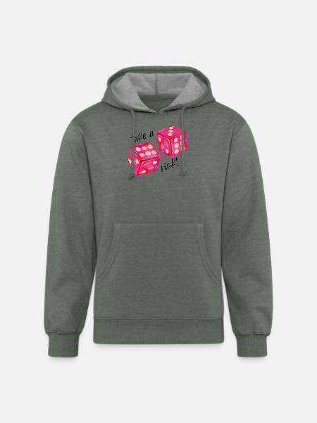 Take a Risk Graphic - Unisex Organic Hoodie - heather military green