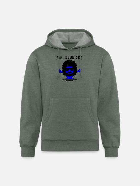Mr Blue Sky cartoon - Unisex Organic Hoodie - heather military green