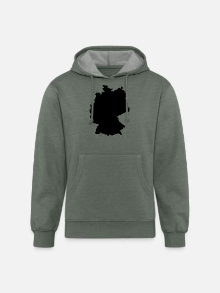 germany - Unisex Organic Hoodie - heather military green