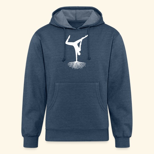Root and Branch Handstand - White - Unisex Organic Hoodie