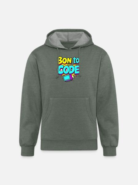 Bon to Code - Unisex Organic Hoodie - heather military green