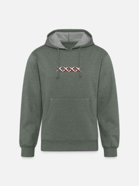 red crosses cross - Unisex Organic Hoodie - heather military green