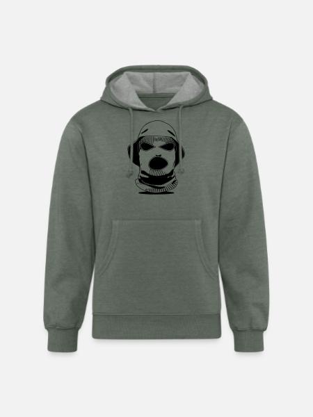 crook bucket hat - Unisex Organic Hoodie - heather military green