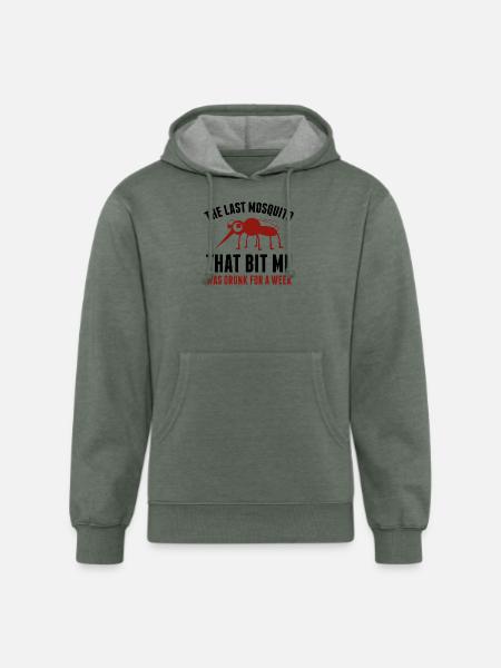 Drunk Mosquito - Unisex Organic Hoodie - heather military green