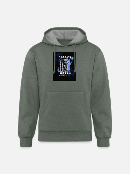 Fallen Angel - Unisex Organic Hoodie - heather military green