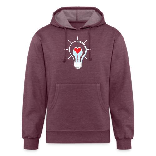 FUMCSD Heart Light Bulb - White Lines - Unisex Organic Hoodie