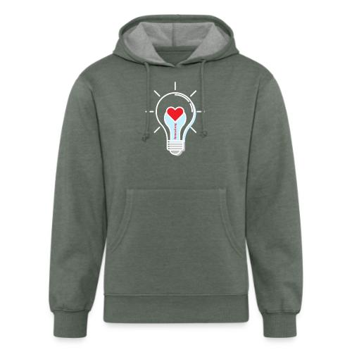 FUMCSD Heart Light Bulb - White Lines - Unisex Organic Hoodie