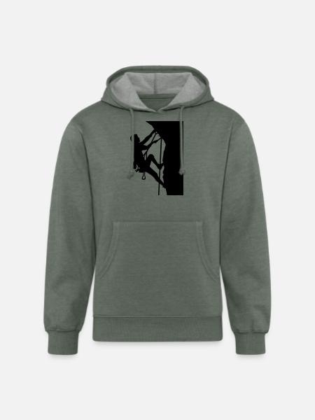 Climbing - Unisex Organic Hoodie - heather military green