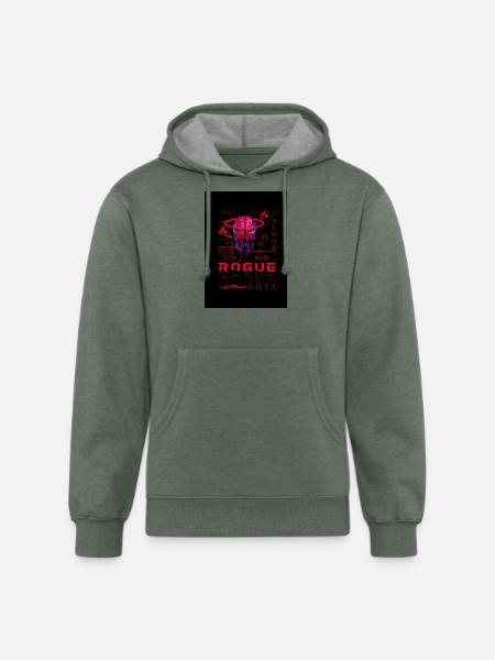 Rogue Black - Unisex Organic Hoodie - heather military green