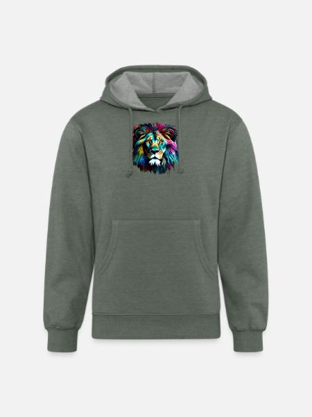 King of the Jungle - Unisex Organic Hoodie - heather military green