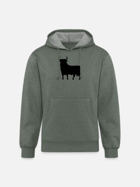 Spanish Bull - Unisex Organic Hoodie - heather military green