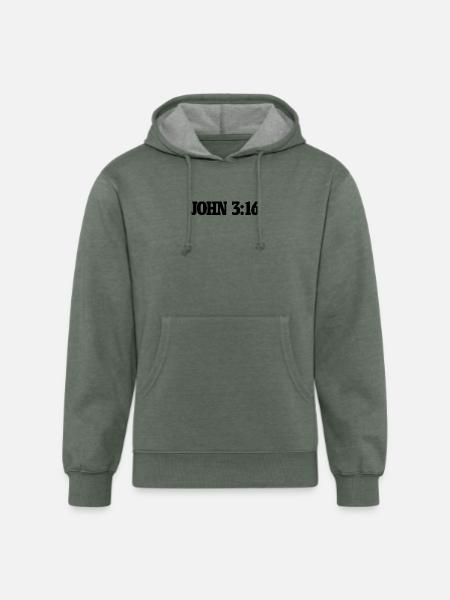 John 3:16 - Unisex Organic Hoodie - heather military green