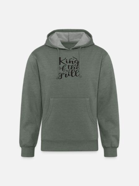 King of the Grill - Unisex Organic Hoodie - heather military green