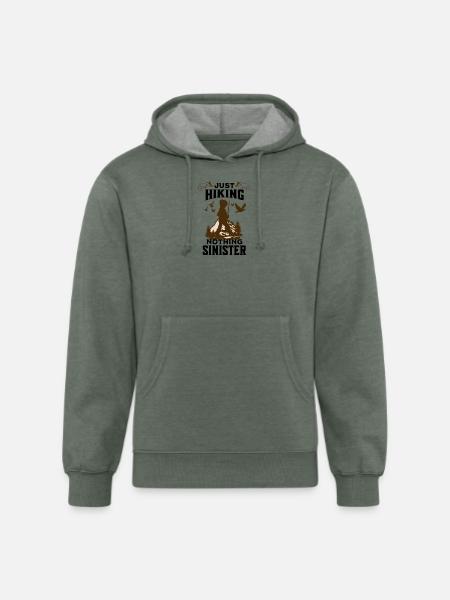 Just hiking - Unisex Organic Hoodie - heather military green