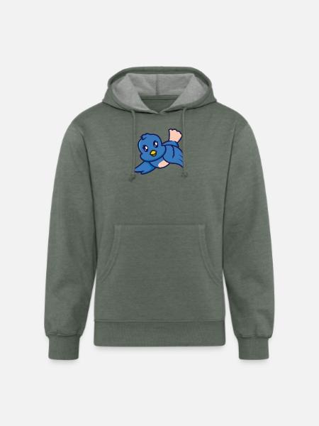 Berry the blue - Unisex Organic Hoodie - heather military green