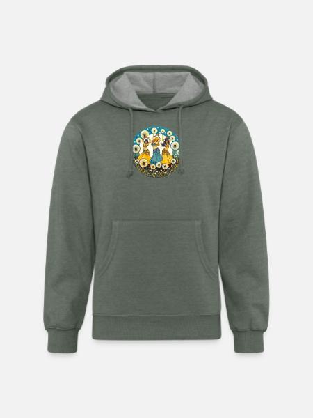 Belly Dancers - Unisex Organic Hoodie - heather military green