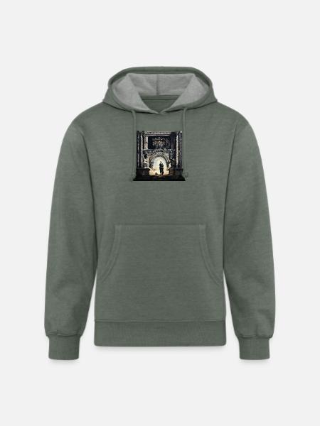 heaven's gate - Unisex Organic Hoodie - heather military green