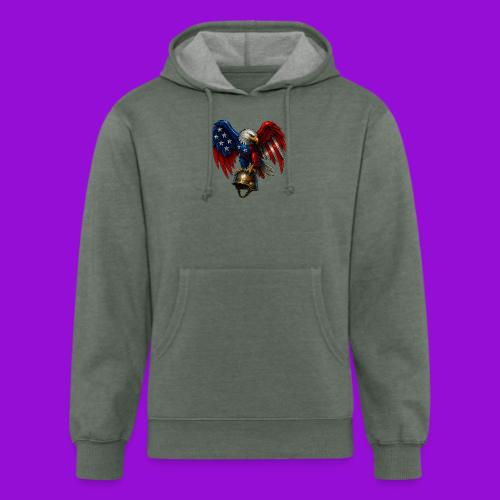 American Flag Bald Eagle - Helmet - Unisex Organic Hoodie
