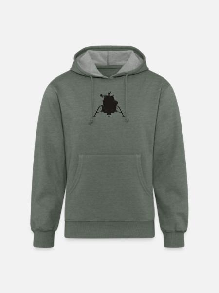 Lunar Module - Unisex Organic Hoodie - heather military green