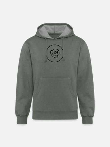 phone - Unisex Organic Hoodie - heather military green