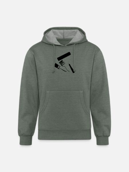 paint roller - Unisex Organic Hoodie - heather military green