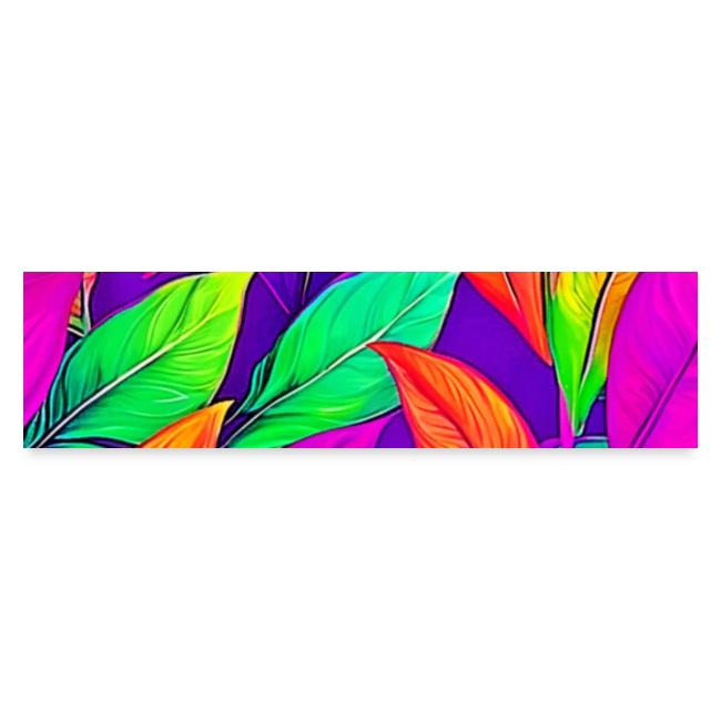 Colorful Neon Ethereal Leaves Pattern