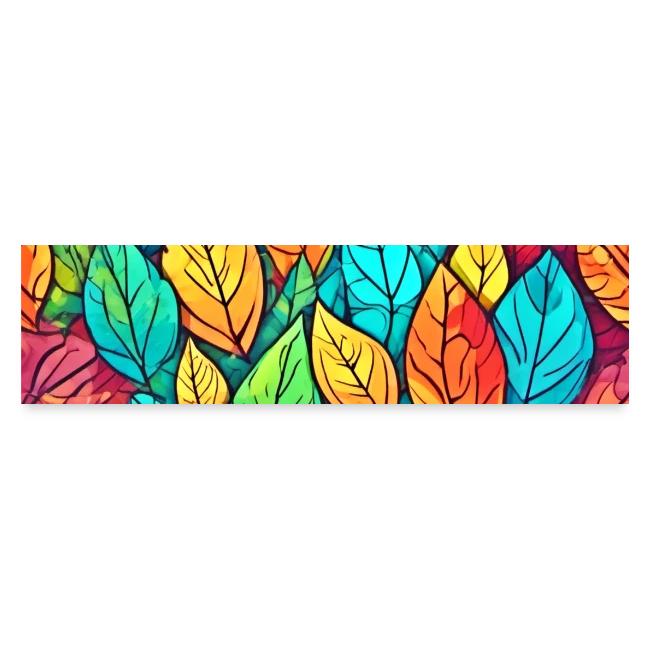 Vibrant Cartoon Leaves Art