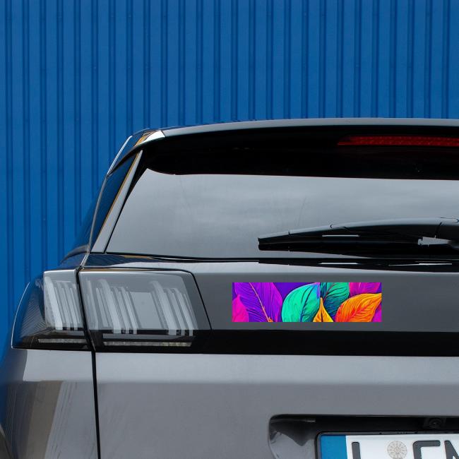 Vibrant Foliage: Cartoon Neon