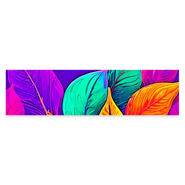 Vibrant Foliage: Cartoon Neon