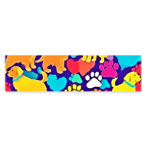 Colorful Dog Paws - Bumper Sticker