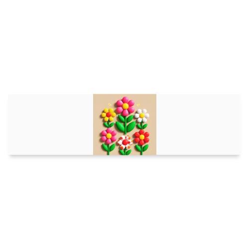 3D Flowers and Butterflies in Amber, Floral Design - Bumper Sticker