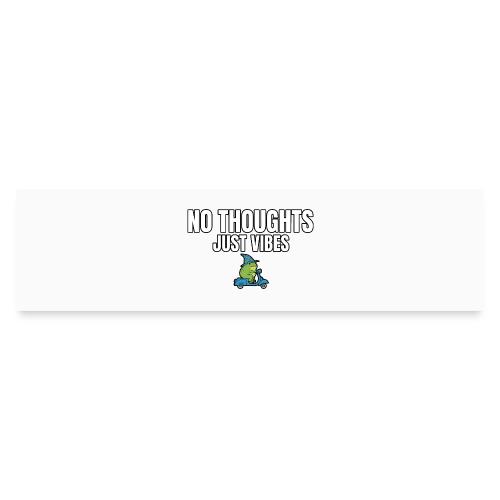 No Thoughts Just Vibes Funny Frog Shirt - Bumper Sticker