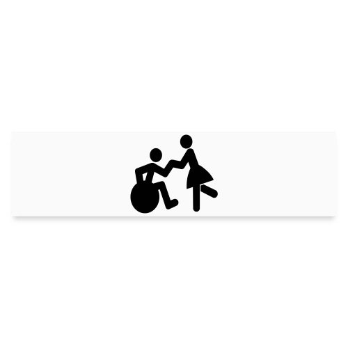 Dancing male wheelchair user with a lady * - Bumper Sticker