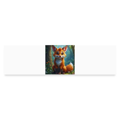 Magical fantasy fox in enchanted forest scene - Bumper Sticker