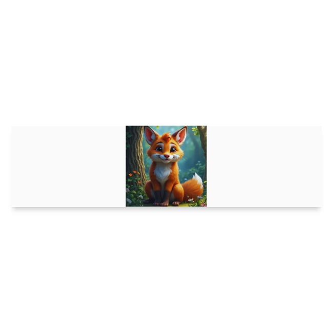 Magical fantasy fox in enchanted forest scene
