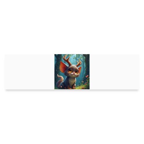 Magical Forest Creature with Deer Horns - Bumper Sticker