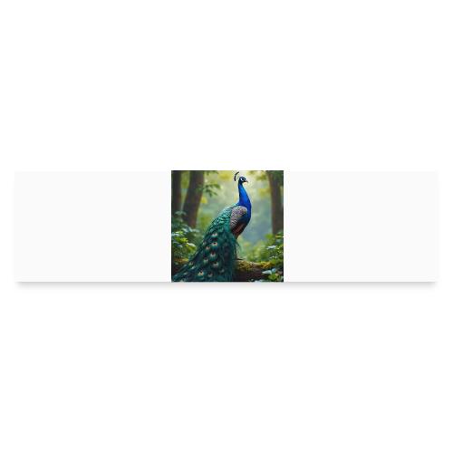 Majestic Peacock in Enchanted Forest - Bumper Sticker