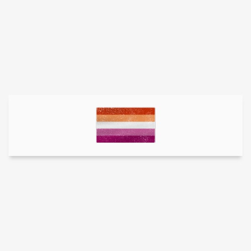 Distressed Lesbian Pride Flag - Bumper Sticker