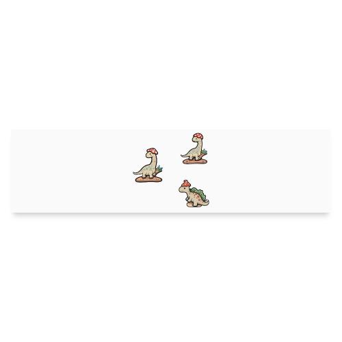 Mushroom Hat Brontosaurus Dinosaur - Bumper Sticker