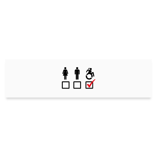 Female wheelchair user, check! - Bumper Sticker