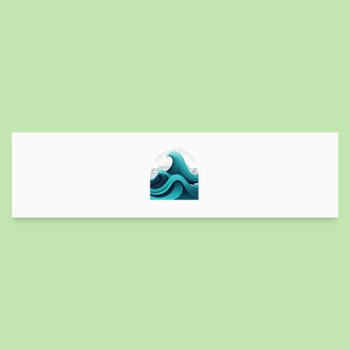 Dynamic Ocean Wave Illustration - Bumper Sticker