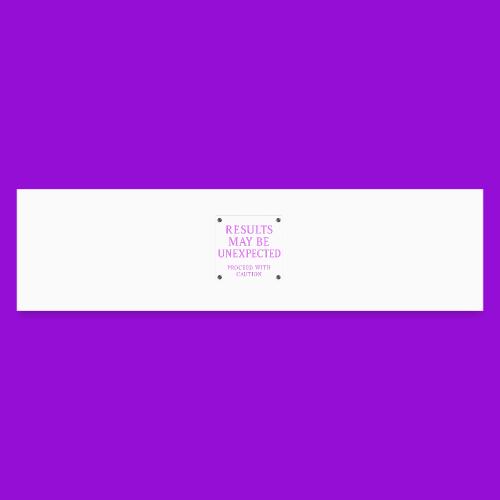 Results - Neon Purple - Bumper Sticker