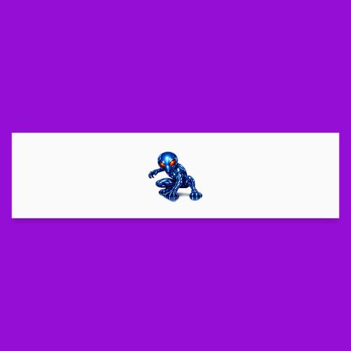 Blue Alien Crouch - Bumper Sticker