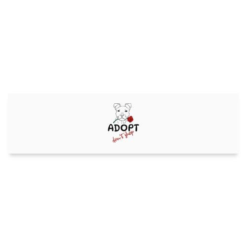 Retro Adopt Dont Shop Cute Puppy Rose Tee - Bumper Sticker