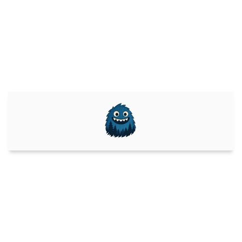 Whimsical Blue Forest Monster – Cute Cartoon Night - Bumper Sticker
