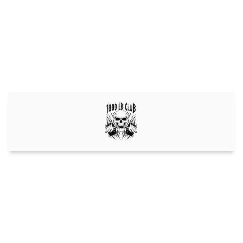 1000 LB Club Skull Barbell Powerlif - Bumper Sticker