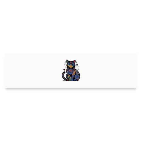Vibrant Geometric Cat Mandala - Bumper Sticker